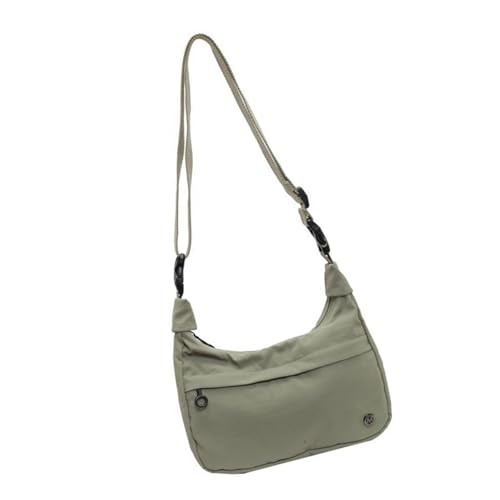 CHIZISX Lässige Dumpling Geldbörse Nylon Umhängetasche für Damen und Herren Büro Arbeit Satchel Große Kapazität Party Handtasche Tragbare Alltagstasche, grün, One Size von CHIZISX