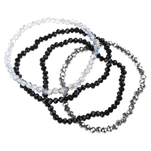 CHIZISX Lebendiges Perlenarmband Set Stretchable Multilayer Designs Modes Statement Juwely Accessoire Für Trendige Frauen Kristalle Schmuck von CHIZISX