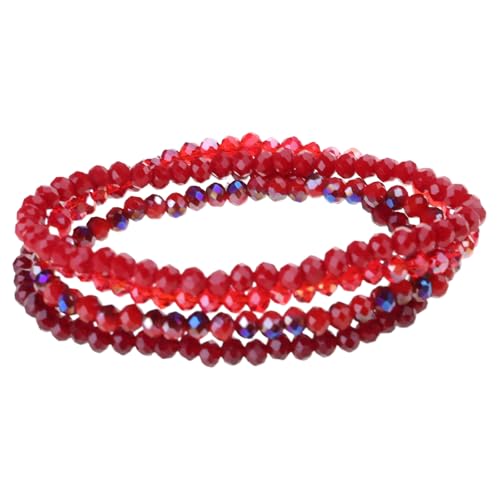 CHIZISX Lebendiges Perlenarmband Set Stretchable Multilayer Designs Modes Statement Juwely Accessoire Für Trendige Frauen Kristalle Schmuck von CHIZISX