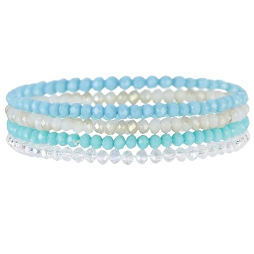 CHIZISX Lebendiges Perlenarmband Set Stretchable Multilayer Designs Modes Statement Juwely Accessoire Für Trendige Frauen Kristalle Schmuck von CHIZISX