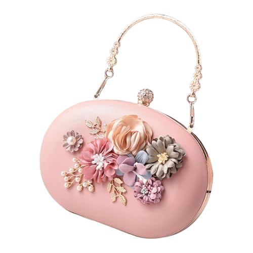 CHIZISX Luxuriöse Abendtasche Mit Blumenumhängetaschen Elegante Handtasche Handheld Oder Crossbody Geldbörse Für Modische Frauenabendparty Geldbörse von CHIZISX