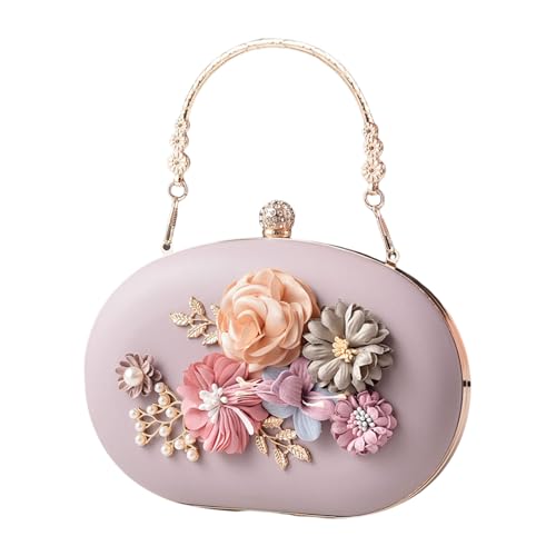 CHIZISX Luxuriöse Abendtasche Mit Blumenumhängetaschen Elegante Handtasche Handheld Oder Crossbody Geldbörse Für Modische Frauenabendparty Geldbörse von CHIZISX