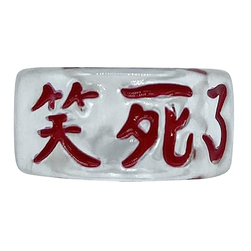 CHIZISX Minimalistischer Kunstharz-Satz, lustig, einfach, klar, stapelbar, modischer Statement-Schmuck für Teenager von CHIZISX