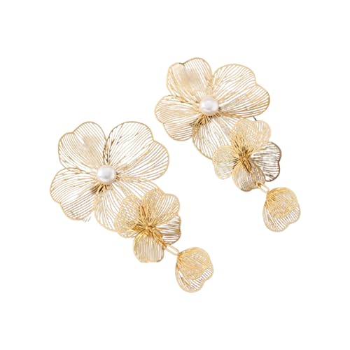 CHIZISX Modernes Design, geometrische Tropfen-Ohrringe, geometrische Edelstahl-Ohrhänger, Accessoire für modebewusste Frauen, Einheitsgröße, Edelstahl, Kein Edelstein von CHIZISX