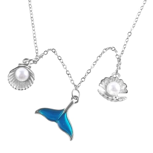 CHIZISX Modische Mehrzweck-Anhänger-Halskette mit sortiertem Meeresanhänger mit eleganten Designs für den täglichen Gebrauch, Einheitsgröße, Metall, Kein Edelstein von CHIZISX