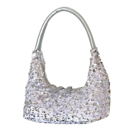CHIZISX Modische Mehrzweck Frauen Handheld Tasche Stilvolle Farbenfrohe Pailletten Schulter Reißverschluss Handtasche Achselhalterung Einzigartig von CHIZISX