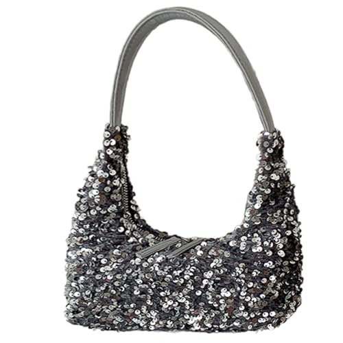 CHIZISX Modische Mehrzweck Frauen Handheld Tasche Stilvolle Farbenfrohe Pailletten Schulter Reißverschluss Handtasche Achselhalterung Einzigartig von CHIZISX