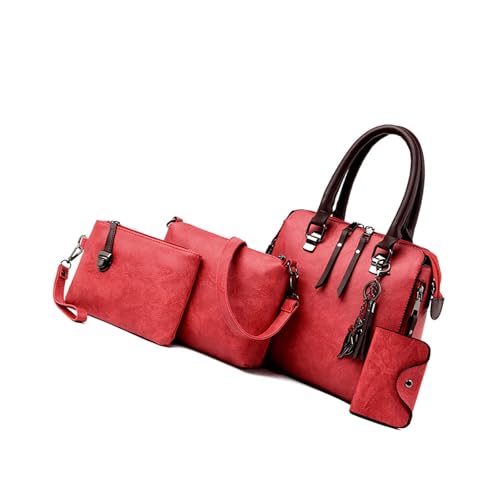 CHIZISX Multifunktionale Frauen PU Leder Satchel Handtasche Mit Oberen 4 In 1 Cross Body Umhängetaschen Brieftasche Kartenhalter Set Top Handtasche CHIZISX Multifunktionale Frauen PU Leder Satchel Handtasche Mit Oberen 4 In 1 Cross Body Umhängetaschen Brieftasche Kartenhalter Set Top Handtasche von CHIZISX