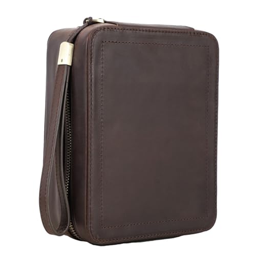 CHIZISX Multipurpose Robuste Lederuhr Und Brille Aufbewahrungskoffer Mit 2 Fächern Die Für Männer Und Frauen Täglich Schutzhülle Tragbar Sind von CHIZISX