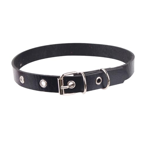 CHIZISX Nightclub Halskette Cosplay Gothic Punk Rock Choker Kette Verstellbar PU Leder Halsband für Mode Jugend, Einheitsgröße, Hautfarben, Kein Edelstein von CHIZISX