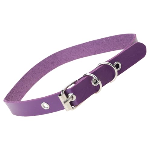 CHIZISX Nightclub Halskette Cosplay Gothic Punk Rock Choker Kette Verstellbar PU Leder Halsband für Mode Jugend, Einheitsgröße, Hautfarben, Kein Edelstein von CHIZISX