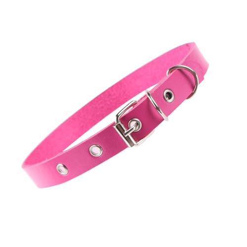 CHIZISX Nightclub Halskette Cosplay Gothic Punk Rock Choker Kette Verstellbar PU Leder Halsband für Mode Jugend, Einheitsgröße, Hautfarben, Kein Edelstein von CHIZISX