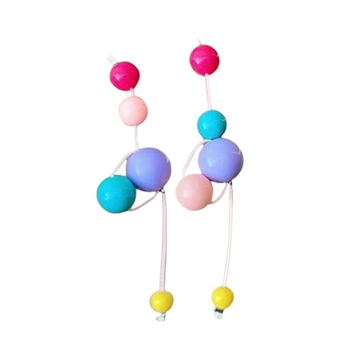 CHIZISX Perlenohrringe für Urlaub und Freizeit-Outfits, lange und auffällige, bunte Perlenohrringe, Modeschmuck von CHIZISX