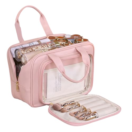 CHIZISX Reisen Toilettenbeutel Große Breite Öffnete Kosmetische Make Up Organisatoren Mit Für Accessoires Essential Make Up Beutel Organizer von CHIZISX