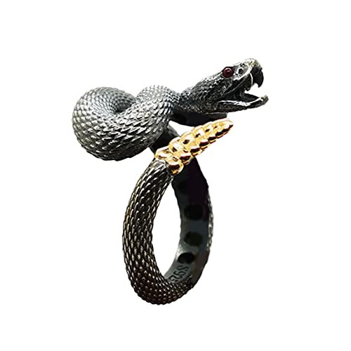 CHIZISX Schlange mit Schwanz, Kupfer, Klapperschlange, Schmuck, handgefertigt, verstellbar, für Männer und Frauen, Kupfer, Kein Edelstein CHIZISX Schlange mit Schwanz, Kupfer, Klapperschlange, Schmuck, handgefertigt, verstellbar, für Männer und Frauen, Kupfer, Kein Edelstein von CHIZISX