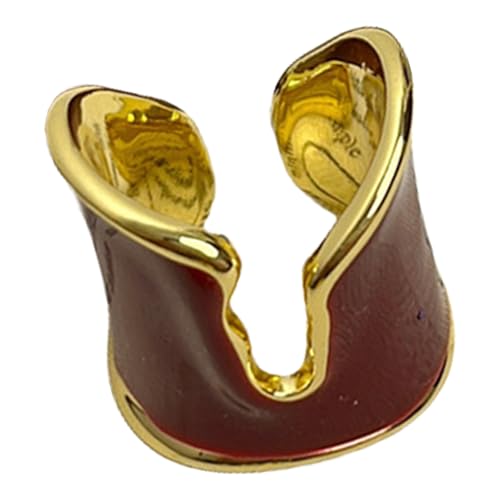 CHIZISX Stilvolle, offene Ringe mit unregelmäßiger Form, Damen-Schmuckzubehör, Metall, verstellbare Ringe, auffälliger Ring für Damen, Metall, Kein Edelstein CHIZISX Stilvolle, offene Ringe mit unregelmäßiger Form, Damen-Schmuckzubehör, Metall, verstellbare Ringe, auffälliger Ring für Damen, Metall, Kein Edelstein von CHIZISX