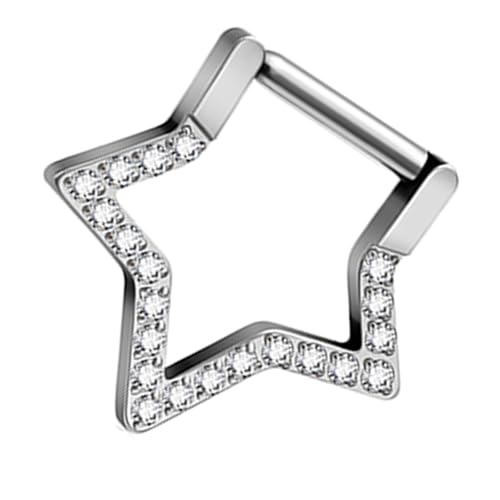CHIZISX Stilvolle Nasenstecker mit fünf spitzen Sternen, bequeme Legierung, ideal für trendige Frauen und Mode-Enthusiasten CHIZISX Stilvolle Nasenstecker mit fünf spitzen Sternen, bequeme Legierung, ideal für trendige Frauen und Mode-Enthusiasten von CHIZISX