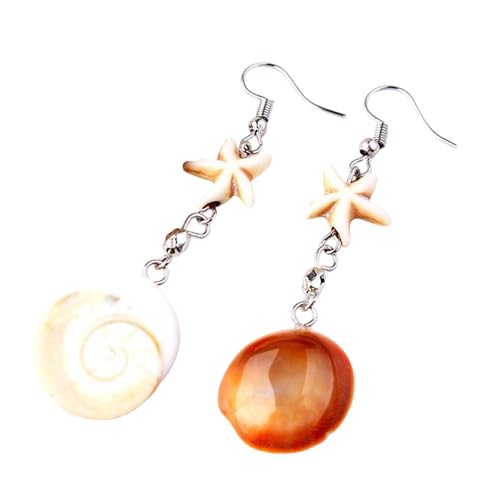 CHIZISX Stilvolle Seesterne, Muschel-Ohrringe, Ohranhänger, Schmuck für Strandurlaub und Partys, Meeresmotto-Zubehör, Einheitsgröße, Naturstein, Kein Edelstein CHIZISX Stilvolle Seesterne, Muschel-Ohrringe, Ohranhänger, Schmuck für Strandurlaub und Partys, Meeresmotto-Zubehör, Einheitsgröße, Naturstein, Kein Edelstein von CHIZISX