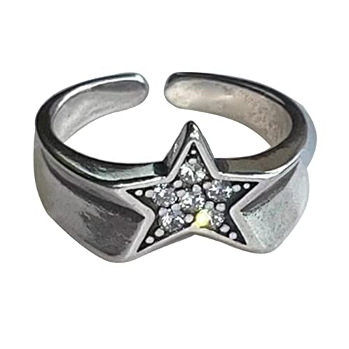 CHIZISX Strass-Steine, geometrisch, modisch, unregelmäßig, offen, Partyschmuck, einfach verstellbar von CHIZISX