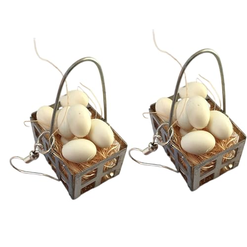CHIZISX Tragbare stabile Legierung kleine Eier Ohrringe in blauen lebendigen Farben Designs für Osterpartys und Feiertagsfeiern CHIZISX Tragbare stabile Legierung kleine Eier Ohrringe in blauen lebendigen Farben Designs für Osterpartys und Feiertagsfeiern von CHIZISX