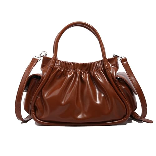 CHIZISX Trendige Kleine Satchel Handtasche Für Frauen PU Leder Faltenwolken Umhängetasche Mit Verstellbarem Gurt Crossbody Geldbörse Frauen Crossbody Geldbeutel von CHIZISX