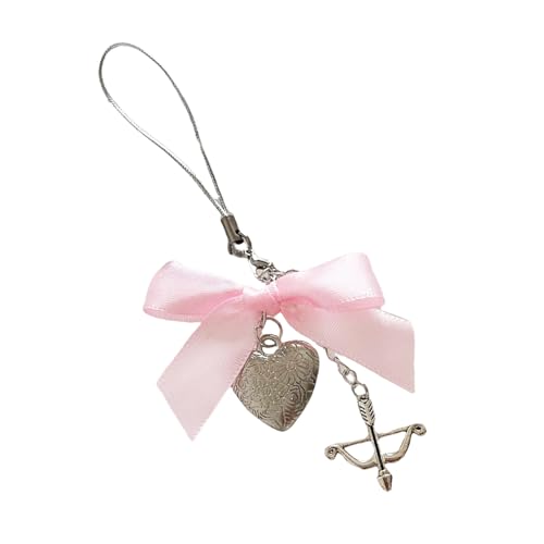 CHIZISX Trendy Sweet Cool Metallic Telefon Charme Einzigartige Metallic Telefonkabel Tragbare Schlüsselbund Schmücken Für Taschenhänge Dekore Metallanhänger von CHIZISX