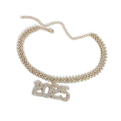 CHIZISX Übertriebene kubanische Kette Halskette mit 2025 Anhänger Designs Dekoration für Frauen Punk Styles Modeaccessoires, Einheitsgröße, Kupfer, Kein Edelstein von CHIZISX