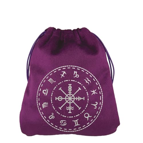 CHIZISX Weiche Tarots-Kartentasche, tragbarer Würfelhalter, Organizer, Kordelzug-Tasche, Tarots-Deck-Halter für wertvolle Kristalluhren, weiche Schmuckbeutel, Spielkartenaufbewahrung, Schutz, Lila 6 CHIZISX Weiche Tarots-Kartentasche, tragbarer Würfelhalter, Organizer, Kordelzug-Tasche, Tarots-Deck-Halter für wertvolle Kristalluhren, weiche Schmuckbeutel, Spielkartenaufbewahrung, Schutz, Lila 6 von CHIZISX