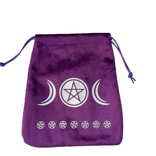 CHIZISX Weiche Tarots-Kartentasche, tragbarer Würfelhalter, Organizer, Kordelzug-Tasche, Tarots-Deck-Halter für wertvolle Kristalluhren, weiche Schmuckbeutel, Spielkartenaufbewahrung, Schutz, Lila 3 CHIZISX Weiche Tarots-Kartentasche, tragbarer Würfelhalter, Organizer, Kordelzug-Tasche, Tarots-Deck-Halter für wertvolle Kristalluhren, weiche Schmuckbeutel, Spielkartenaufbewahrung, Schutz, Lila 3 von CHIZISX
