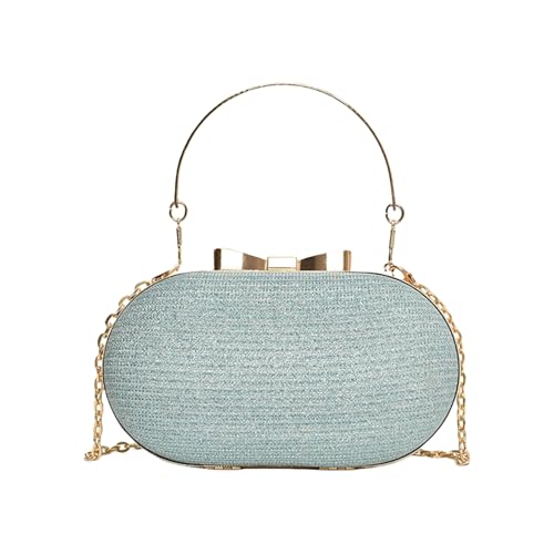 Damen-Abendtasche, Schultertasche, modische Umhängetasche, Handtasche mit Kette, für Braut, Hochzeit, Party, Abschlussball, Abendtasche, blau, One Size Damen-Abendtasche, Schultertasche, modische Umhängetasche, Handtasche mit Kette, für Braut, Hochzeit, Party, Abschlussball, Abendtasche, blau, One Size von CHIZISX