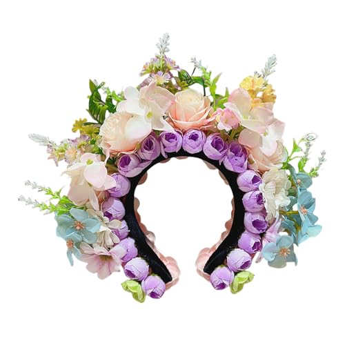 Elegante Blumenkronen Stirnbänder Anmutige Blumenstirnbänder Seidenblumen Haare Für Hochzeiten Und Porträts Kostüm Haarstück von CHIZISX