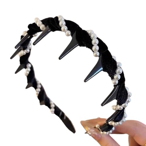 Elegante Samt-Haarbänder mit künstlichen Kristallen, komfortables, rutschfestes Design, Haarstyling-Accessoire für Damen, Samt-Haarbänder mit künstlichen Kristallen von CHIZISX