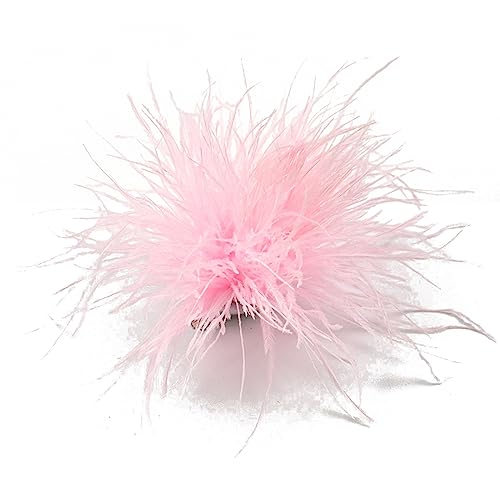 Feather Brosche Frauen Mode Stellstifte Haarhut Accessoires Strauß Feder Corsage Pin Lappelstifte Für Pullover Straußstift Pin von CHIZISX