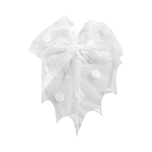 Halloween Fledermaus Haarnadel Spitze Haarspangen Damen Mädchen Kostüm Party Dekoration Tüll Schleier Haarspange mit Stickerei Gothic Spitze Haarschleifen Halloween von CHIZISX