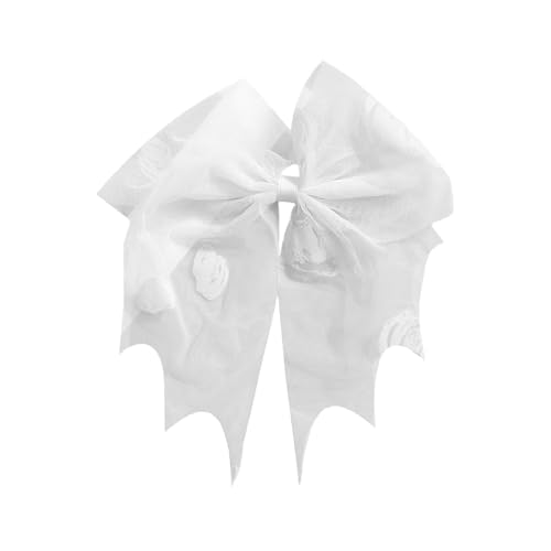 Halloween Fledermaus Haarnadel Spitze Haarspangen Damen Mädchen Kostüm Party Dekoration Tüll Schleier Haarspange mit Stickerei Gothic Spitze Haarschleifen Halloween von CHIZISX