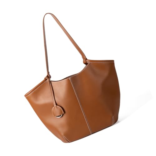Professionelle PU-Leder-Unterarmtasche, lässige Handtasche, elegante Schultertasche, für Pendler, Einkaufen oder Reisen, geräumige Damen-Arbeitstasche, braun, One Size Professionelle PU-Leder-Unterarmtasche, lässige Handtasche, elegante Schultertasche, für Pendler, Einkaufen oder Reisen, geräumige Damen-Arbeitstasche, braun, One Size von CHIZISX