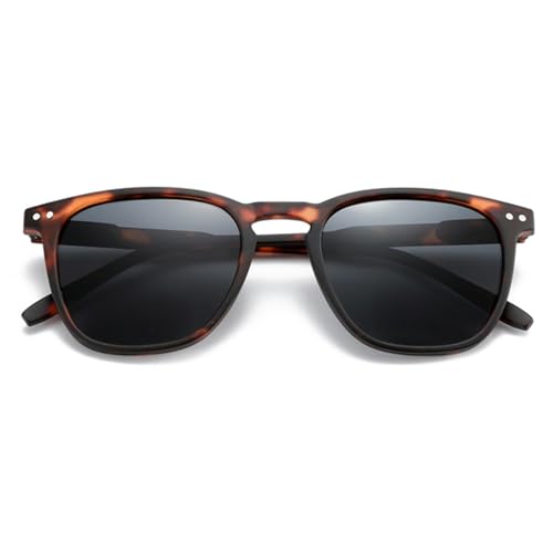 CHJING Sonnenbrille Herren Mode Polarisierte Sonnenbrille Männer Frauen Retro Runde Sonnenbrillen Brillenschatten-Demi von CHJING