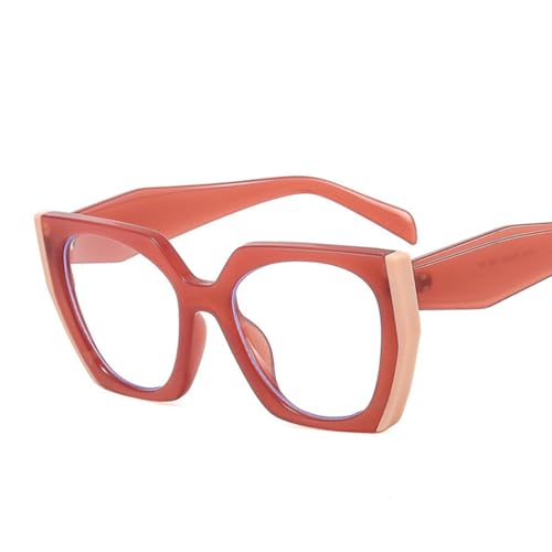 CHJING Sonnenbrille Herren Mode Unregelmäßige Quadratische Sonnenbrille Für Frauen Männer Retro Moderne Katzenauge Damen Sonnenbrille-Red Pin_A-Wie Das Bild von CHJING