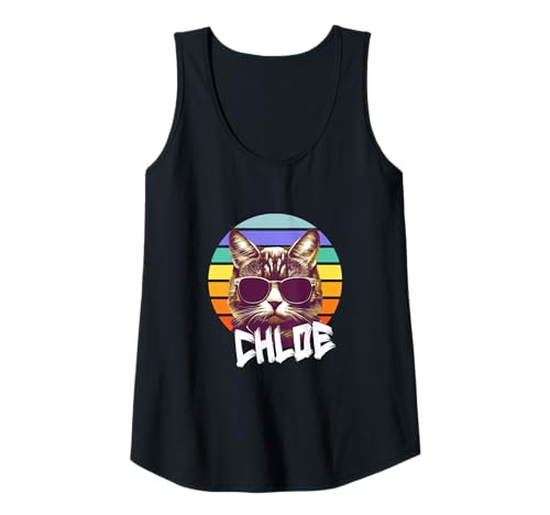 Damen CHLOE - Schöner Mädchen Name mit lustiger Katze Tank Top Damen CHLOE - Schöner Mädchen Name mit lustiger Katze Tank Top von CHLOE Tochter Enkel Geburtstag Geschenkideen