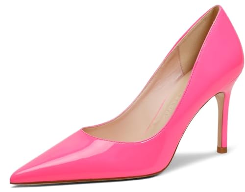 Elegante Absatzschuhe für Damen, Stiletto-Sexy, Stiletto-Absatz, spitz, geschlossen, Abendveranstaltung, luxuriös, modisch, Absatz, 28 Rosa, 36.5 EU von CHMILE CHAU