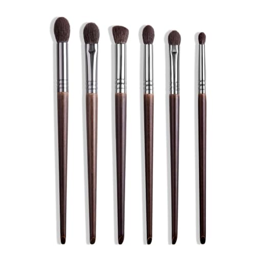 Cosmetics 6 Stück Ziegenhaar Make-up Lidschatten Pinsel Set Werkzeug Super Soft Make-up Kegel Mixer Diffusionsset Faltpinsel 6pcs von CHNAONE