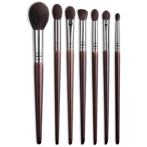 Kosmetik 7/8pcs Ziegenhaar Make-up Lidschatten Pinsel Set Werkzeug Super Soft Makeup Kegel Blender Diffusion Set Falten Pinsel 7/8pcs (7PCS) von CHNAONE