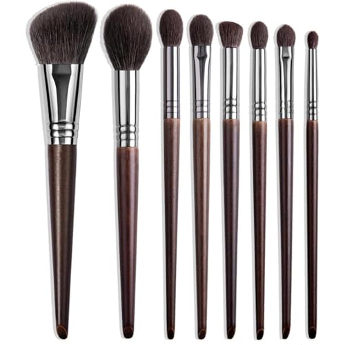 Kosmetik 7/8pcs Ziegenhaar Make-up Lidschatten Pinsel Set Werkzeug Super Soft Makeup Kegel Blender Diffusion Set Falten Pinsel 7/8pcs (8PCS) von CHNAONE