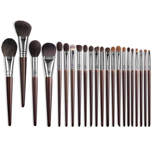 Natürliches Make-up-Pinsel-Set, Lidschatten-Make-up-Pinsel, Ziegenhaar, Kit für Make-up, Verblenden, Make-up-Pinsel (22 Stück) von CHNAONE