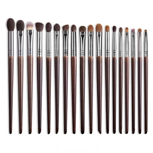 Natürliches Make-up-Pinsel-Set, Lidschatten-Make-up-Pinsel, Ziegenhaar-Set (24 Stück) von CHNAONE