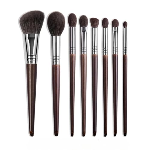 Natürliches Make-up-Pinsel-Set, Lidschatten-Make-up-Pinsel, Ziegenhaar-Set (8 Stück) von CHNAONE