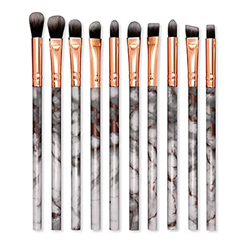 10 Marmor Muster Make-up Pinsel Set Foundation Pinsel Lidschatten Concealer Rouge Pinsel Set Makeup Pinsel Werkzeug Set Braun von CHNNO1