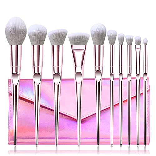 10-teiliges Augen-Make-up-Pinsel-Set, Lidschatten- und Augenbrauen-Schnitz-Power-Pinsel, Gesichts-Make-up-Pinsel-Werkzeug, 10 Stück von CHNNO1