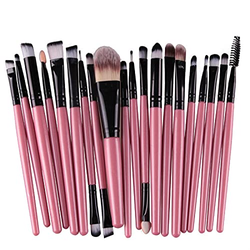 20 Stück Make-up Pinsel Kunststoff Griffe Weich Synthetisches Haar Puder Foundation Lidschatten Make-up Pinsel Kosmetik Rosa 20 Stück Make-up Pinsel Kunststoff Griffe Weich Synthetisches Haar Puder Foundation Lidschatten Make-up Pinsel Kosmetik Rosa von CHNNO1