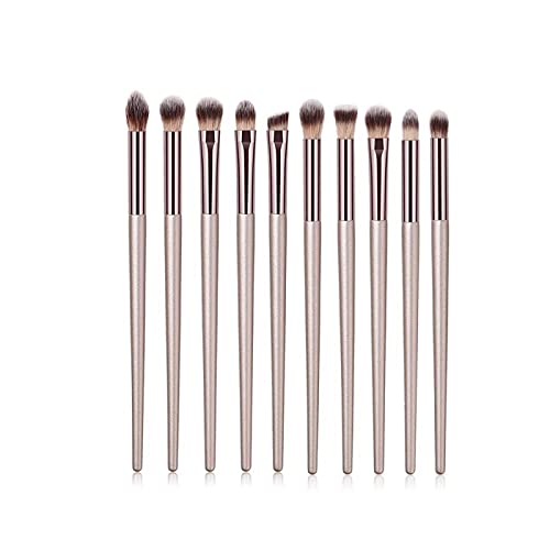 4/10 Champagner-Make-up-Pinsel-Set für flüssige Foundation, Foundation, Rouge, Lidschatten, Lied und Tanz-Mix-Make-up-Pinsel, Beauty-Tool, 10 Lidschatten-Creme von CHNNO1